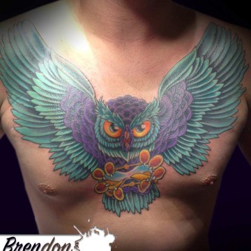 Wicked Ink – Tattoo Artist – Brendon – Owl
