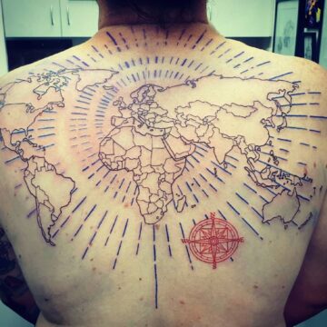 Mel Schwarz Tattoo – World Map